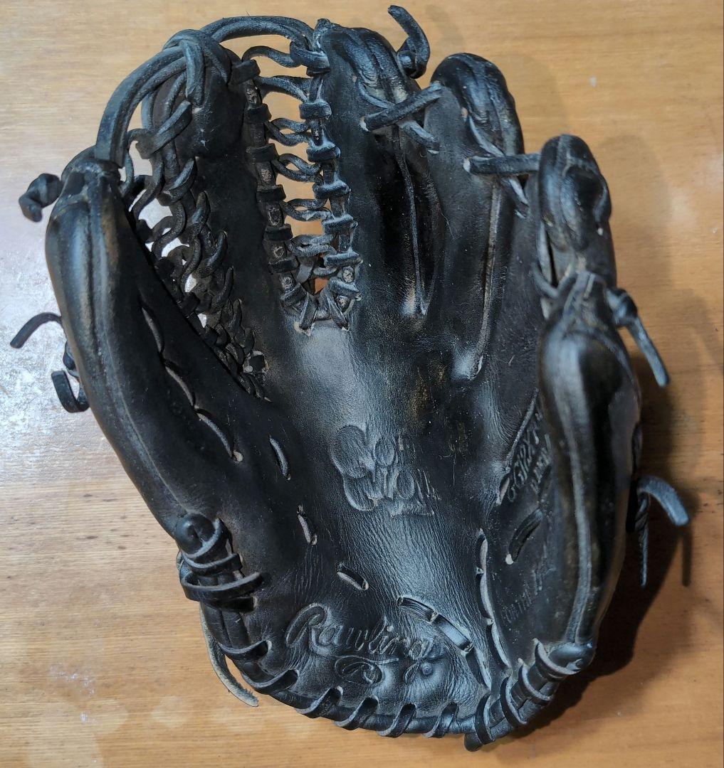 硬式用Rawlings The Gold Glove ブラックグローブ　中古