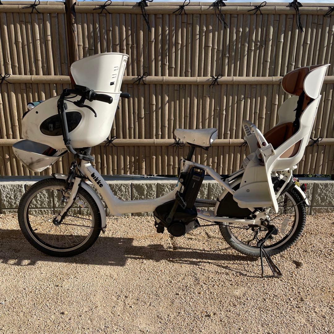 電動アシスト自転車 チャイルドシート付き ブリヂストン製 bikke 白色