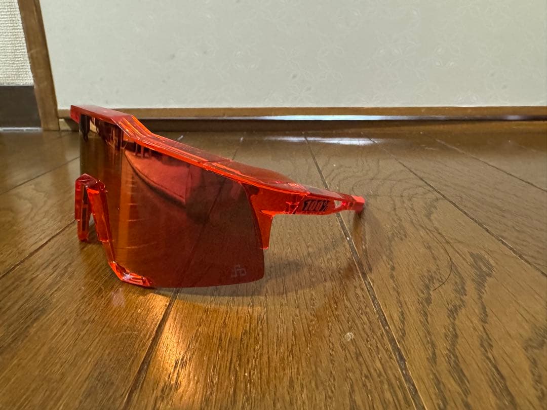 R　赤 スポーツサングラス ケース付き　100%