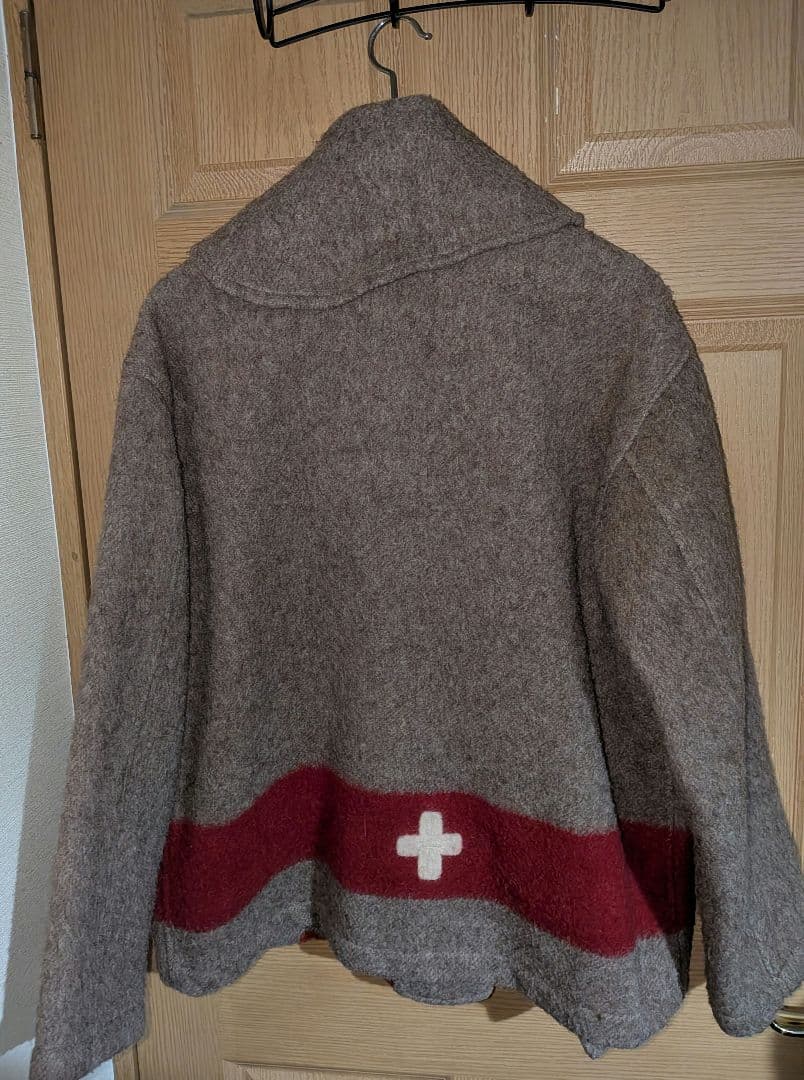 90's スイス軍　ウール ダッフルコートブランケット　 リメイク　M