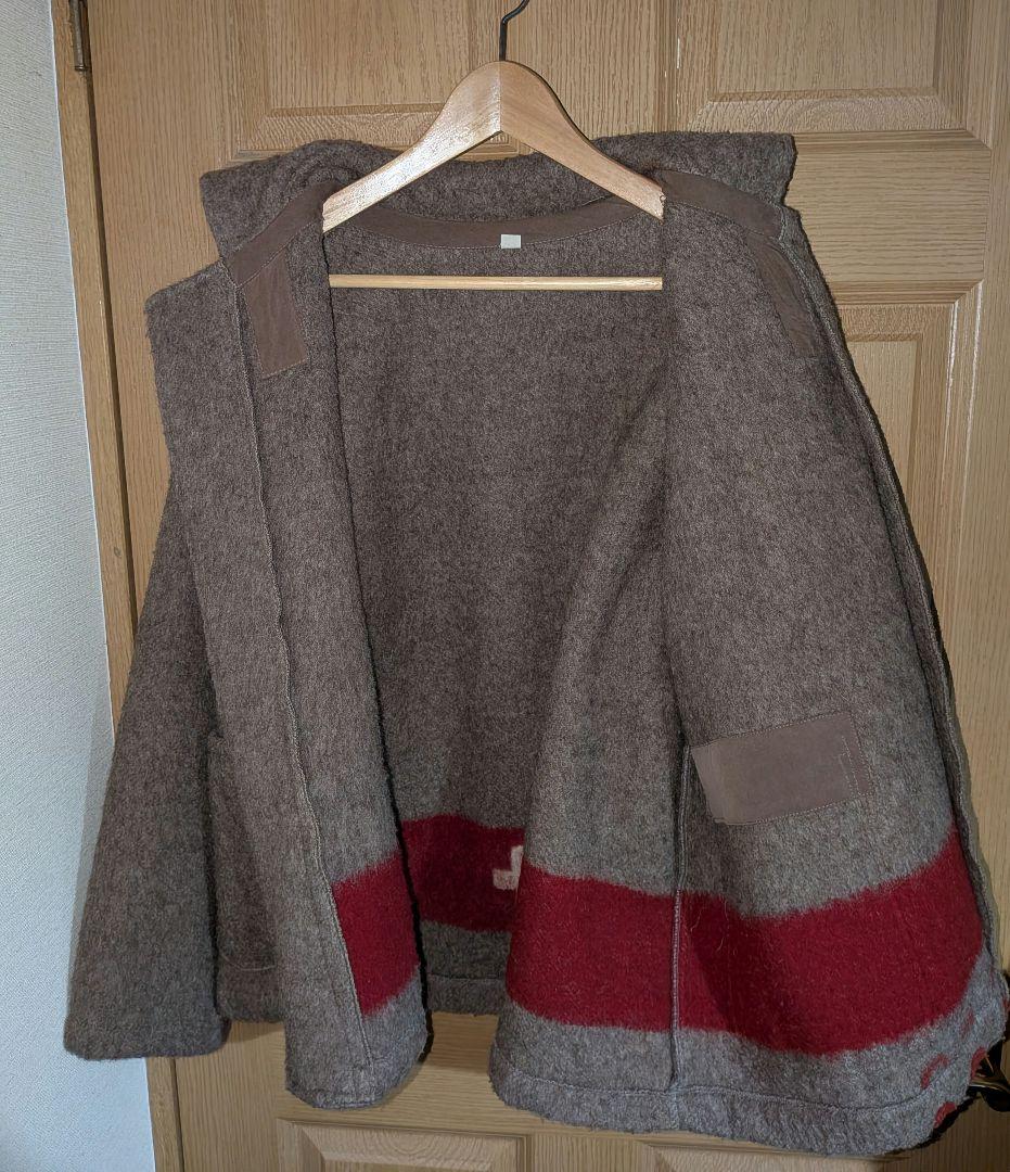 90's スイス軍　ウール ダッフルコートブランケット　 リメイク　M