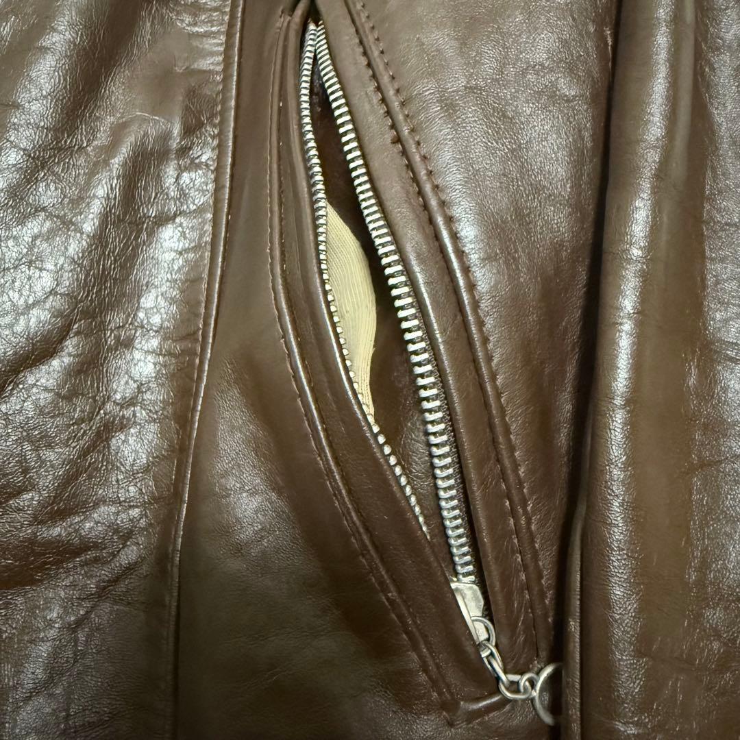 80年代　シアーズ　シングルライダースジャケット　42