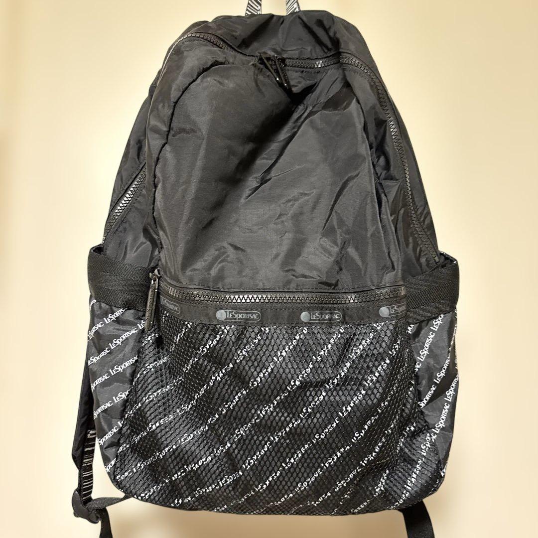美品 LESPORTSAC ブラック リュック レスポ 黒 レスポートサック