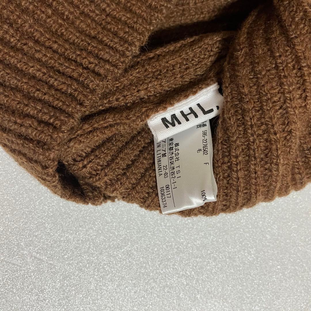 新品　MHL マーガレットハウエル　バラクラバ　ブラウン　茶色　毛100%
