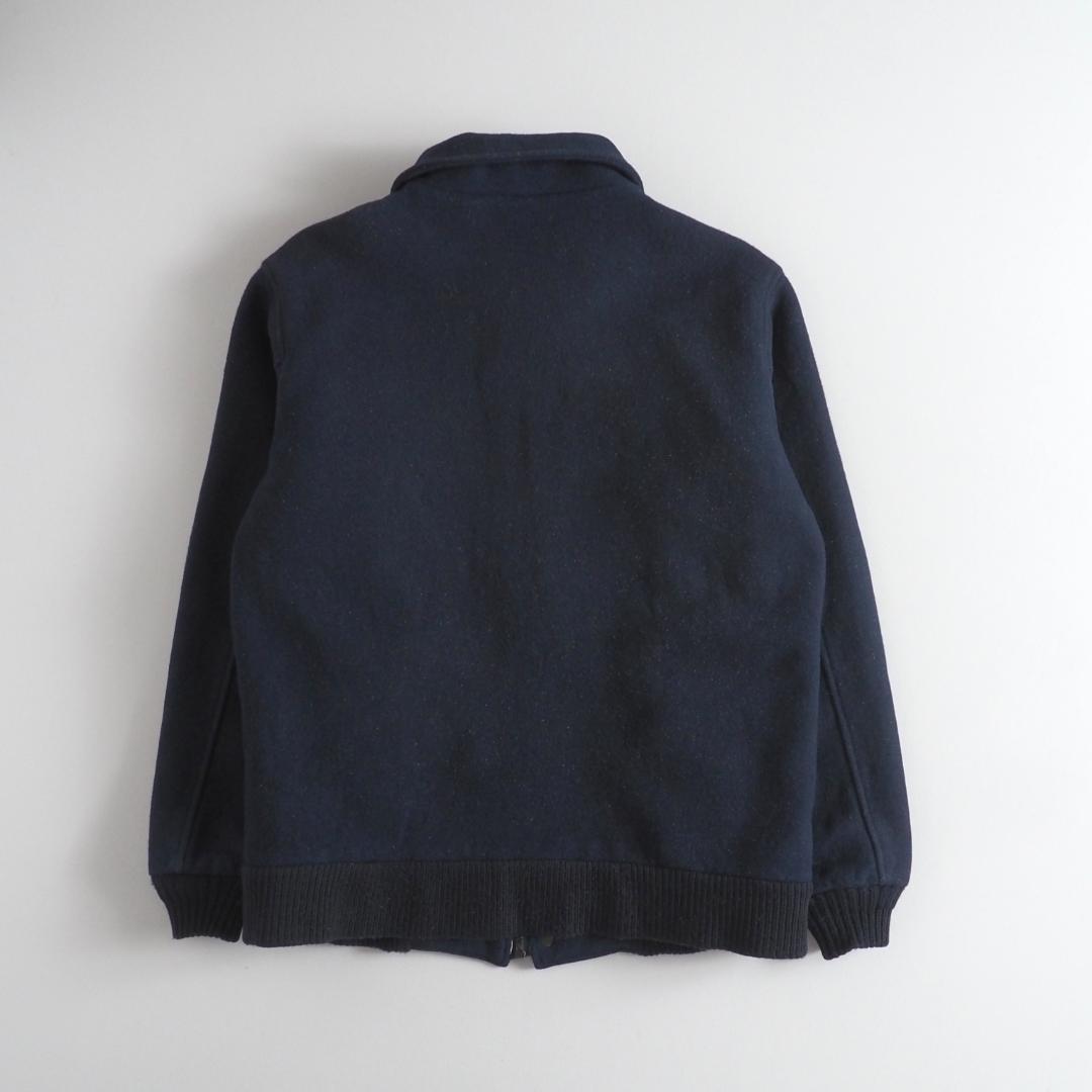 エルエルビーン USA製 ウールジャケット ネイビー 裏地チェック 美品