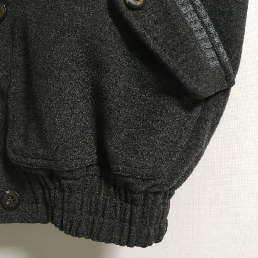 レトロ 古着 ショールカラー ウールジャケット メンズL 日本製 90s