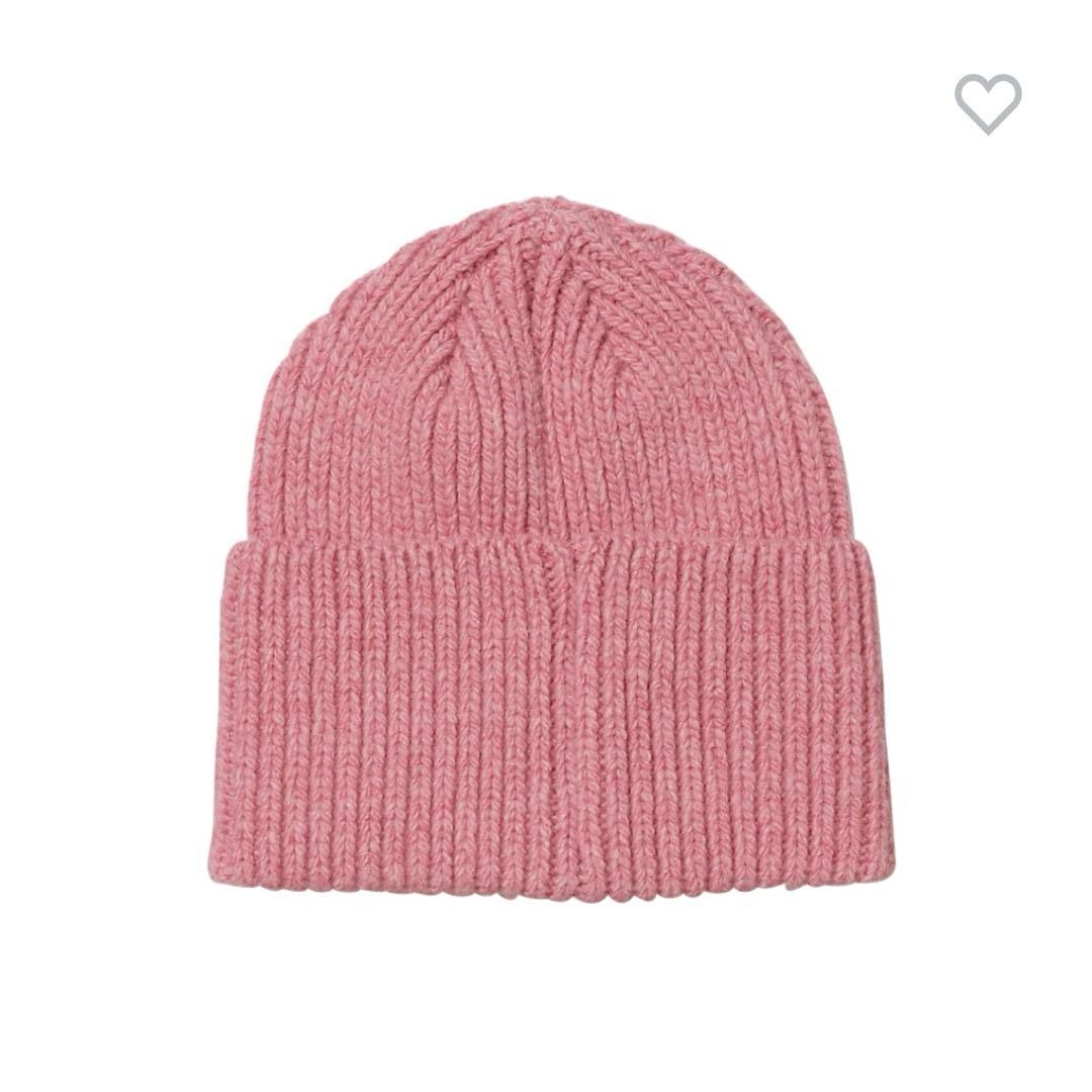 PATOU ピンク ニット帽　オニツカタイガー