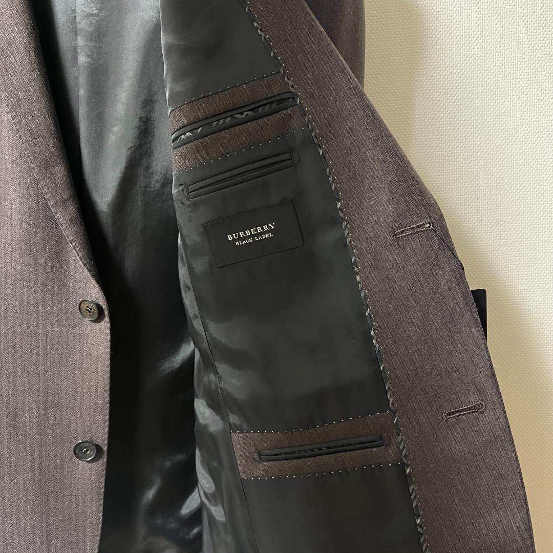【新品・未使用】ジャケット茶色縦ストライプ（バーバリーブラックレーベル）