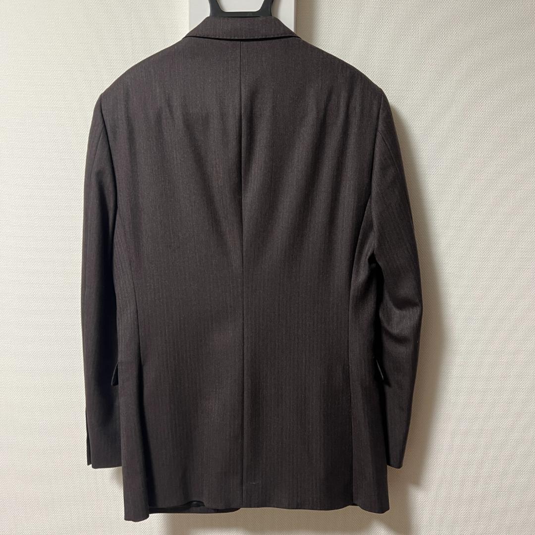 【新品・未使用】ジャケット茶色縦ストライプ（バーバリーブラックレーベル）