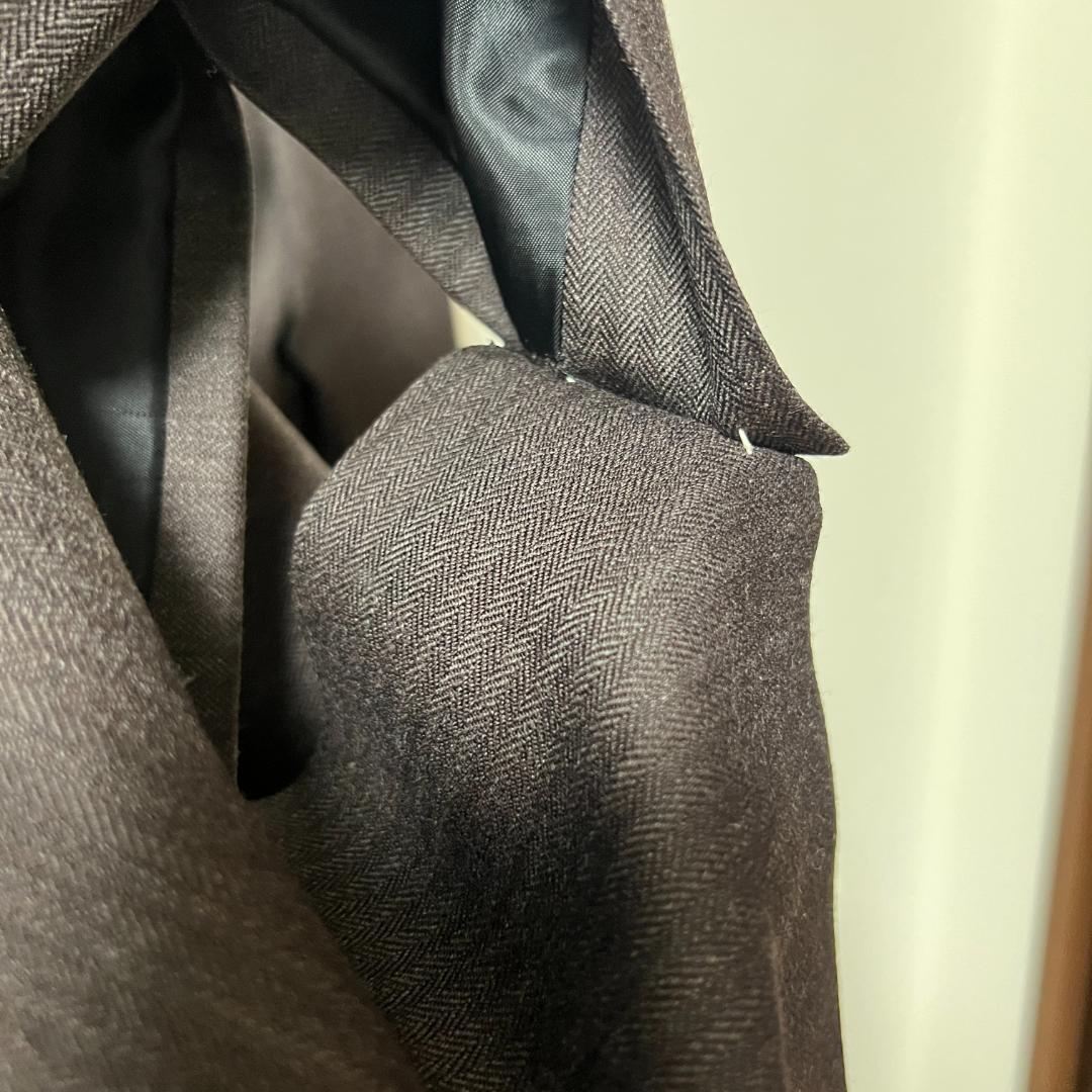 【新品・未使用】ジャケット茶色縦ストライプ（バーバリーブラックレーベル）