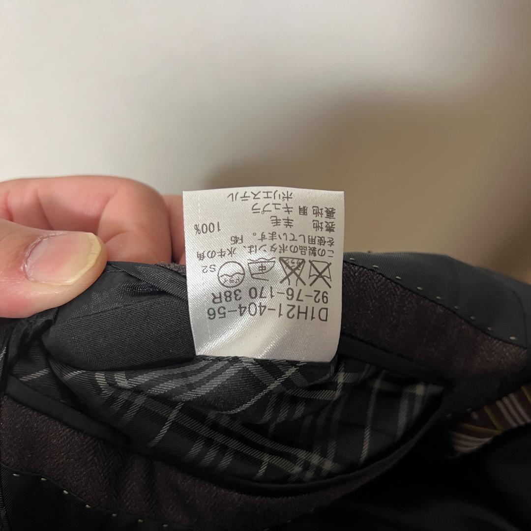 【新品・未使用】ジャケット茶色縦ストライプ（バーバリーブラックレーベル）