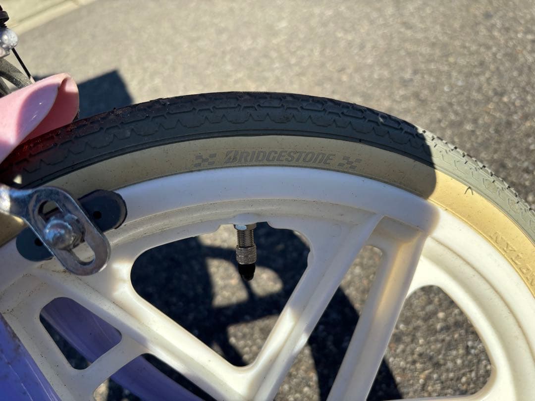 Eco Kids 幼児用自転車 紫/ピンク 前カゴ付き　18インチ　引き取り限定