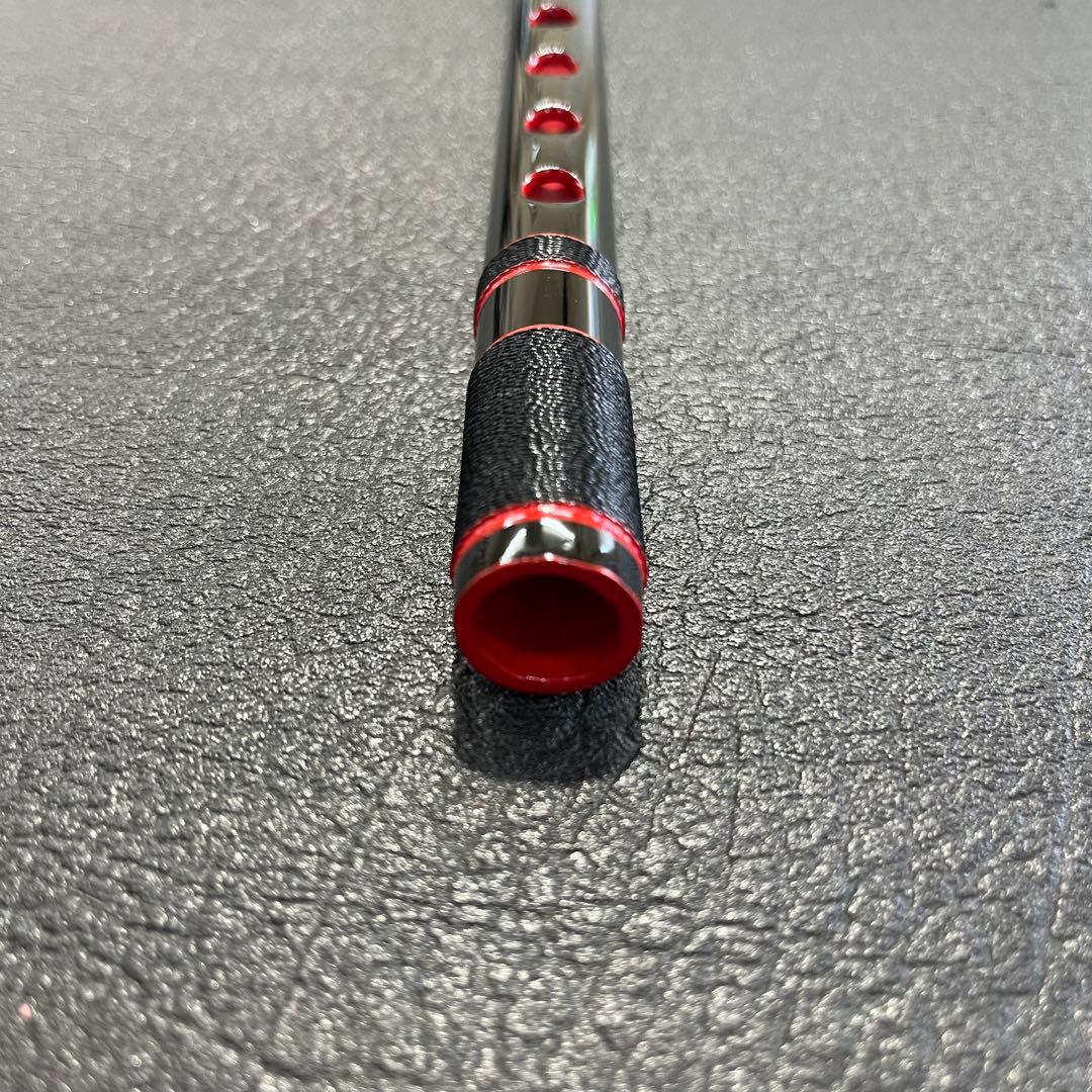 秋祭り！ 黒×黒糸×赤縁取り 篠笛 古典調 七孔六本調子 横笛 祭り お囃子