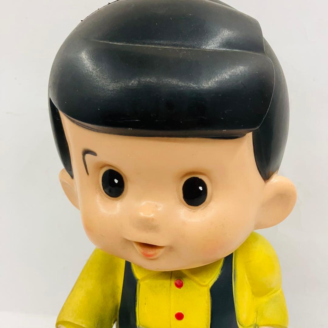 当時物 信用金庫 信ちゃん ソフビ 貯金箱 約26cm カウンター用 店頭用
