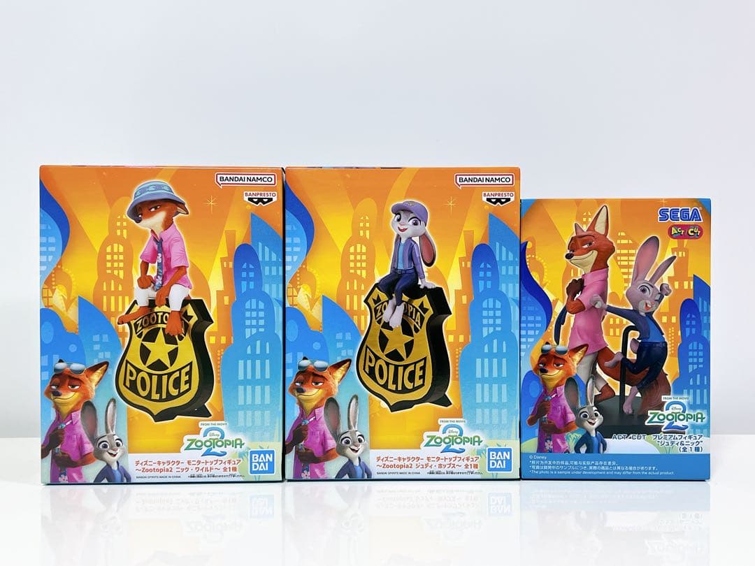 ズートピア2 フィギュア 3体セット ディズニーキャラクター モニター