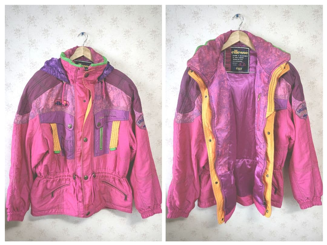 ☆ellesse ITALY スキーウェア上下セット ユニセックス 日本製 L☆