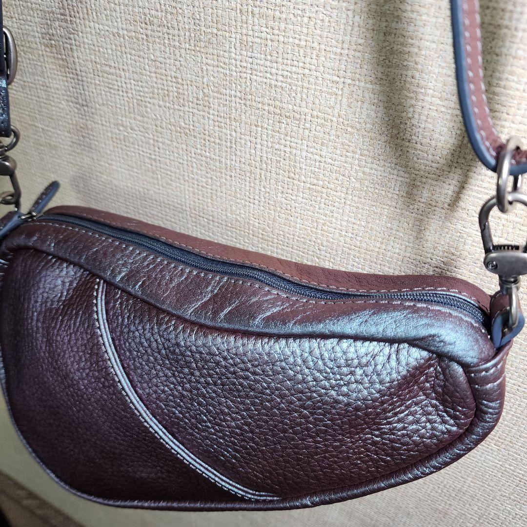【美品】HEALTHY BACK BAG レザー バッグレット メタリック