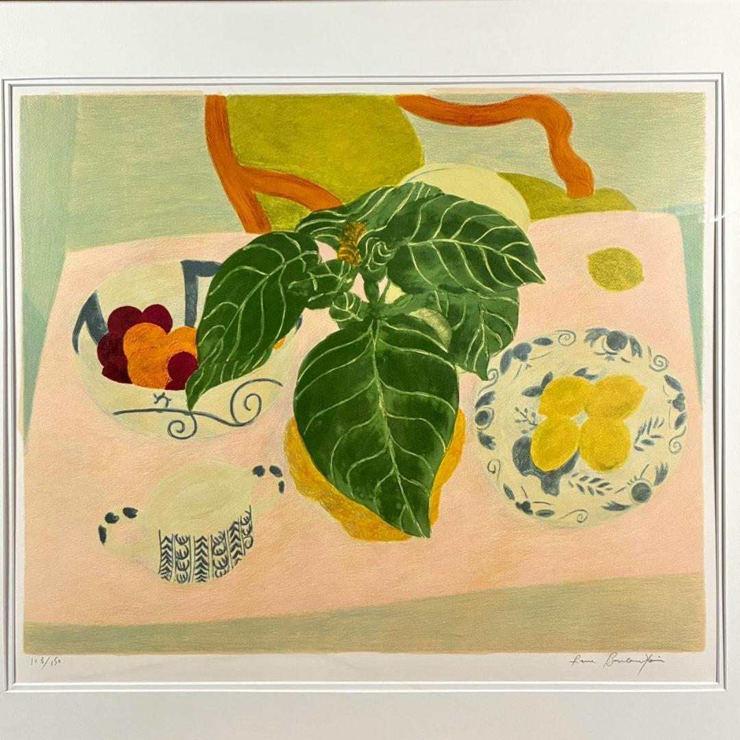 美品 ピエール・ボンコンパン「レモンのある静物」リトグラフ 直筆