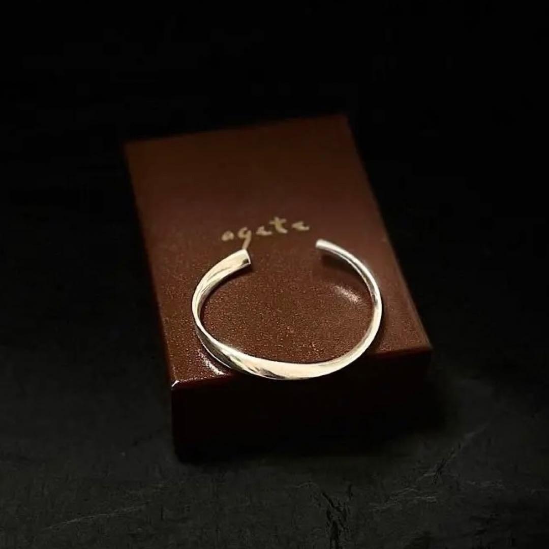 agete シルバー オープンバングル 専用ボックス付き