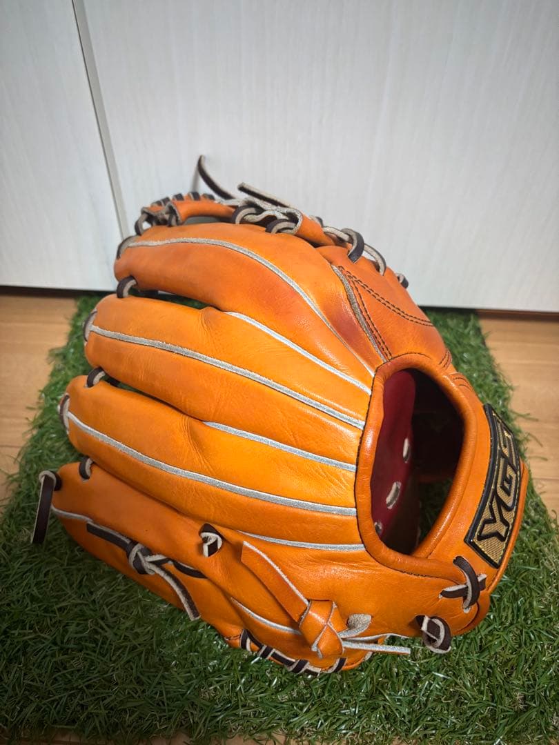 硬式野球グローブ イエロー/ブルー イエロー 硬式グローブ 青い