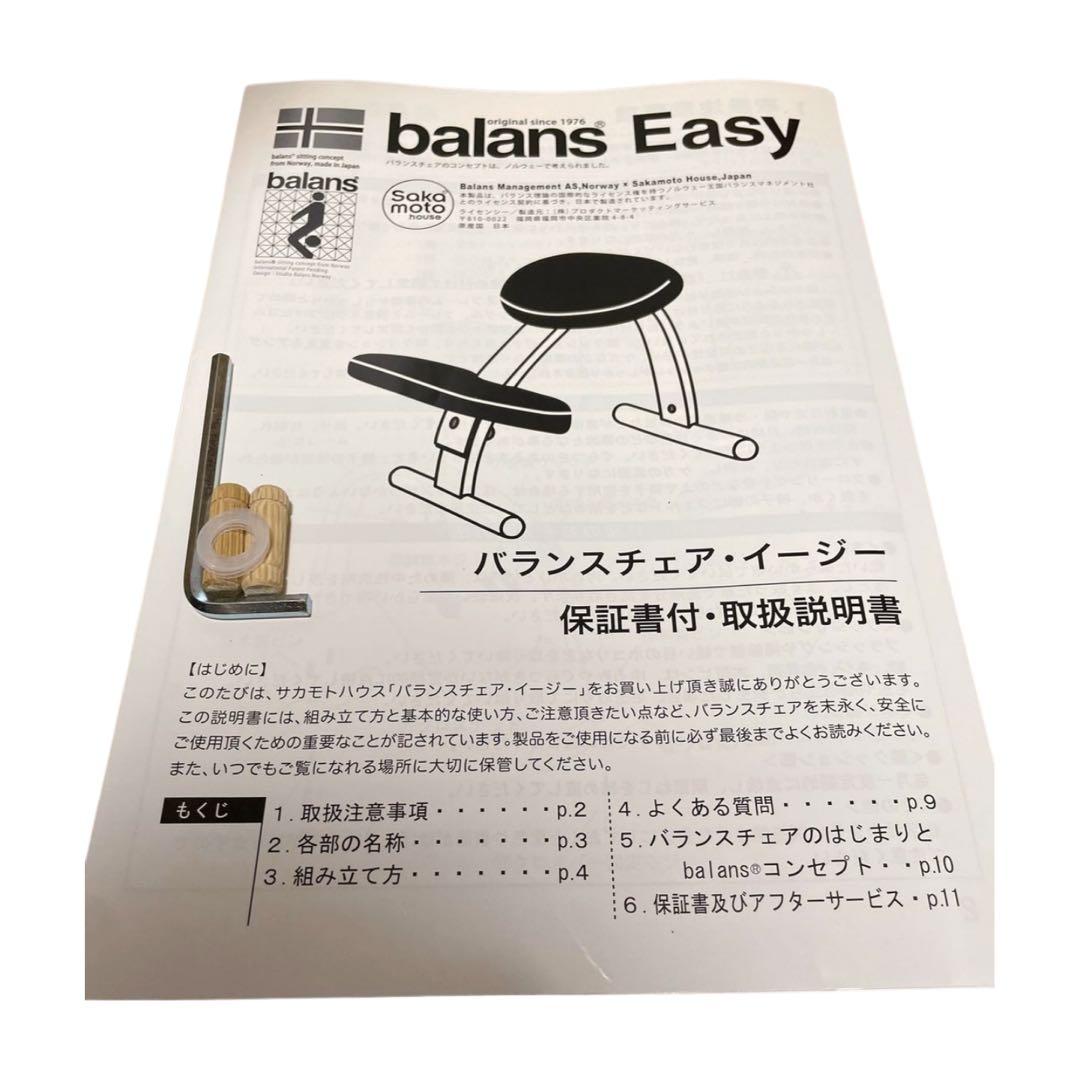 【美品】サカモトハウス バランスチェア・イージー 取説付き