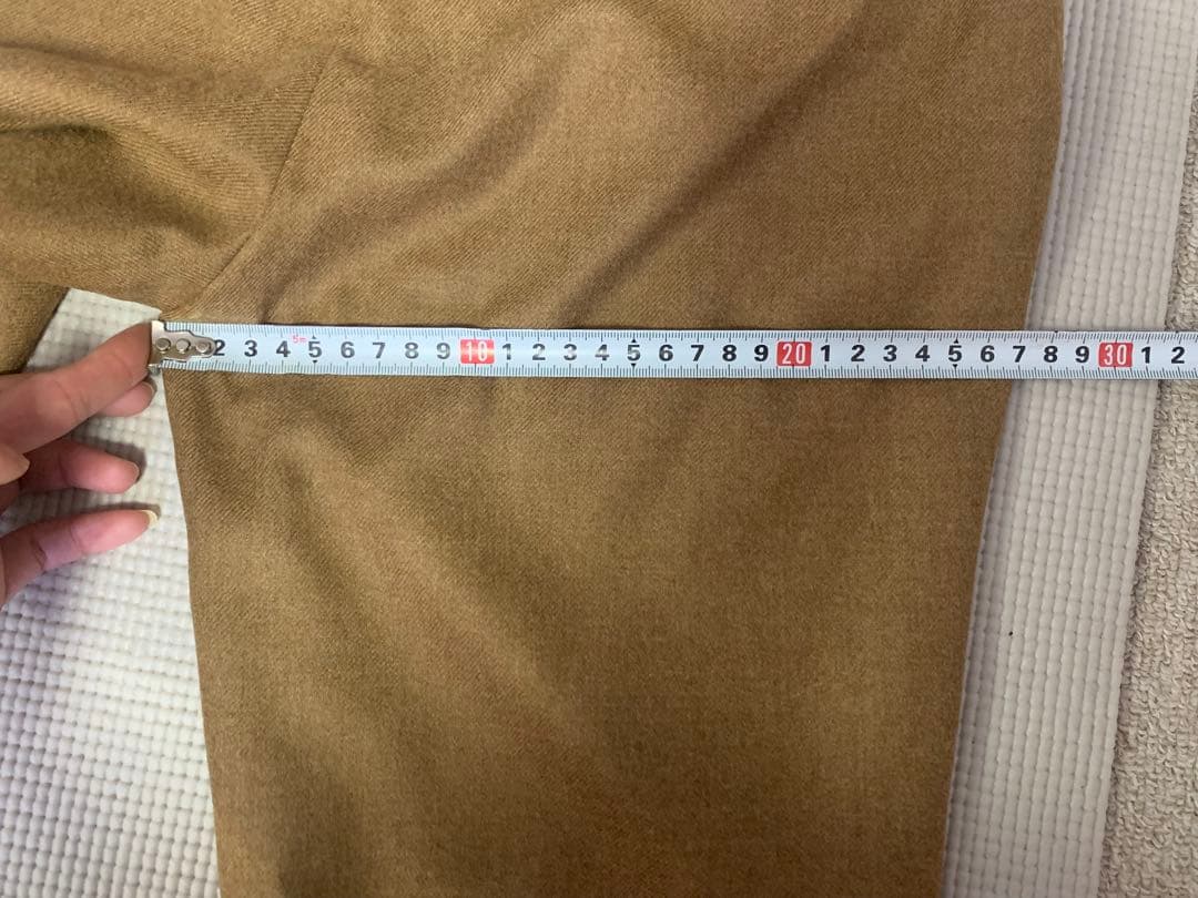 HERMÈS 38ブラウン フレアパンツ ベルト付き