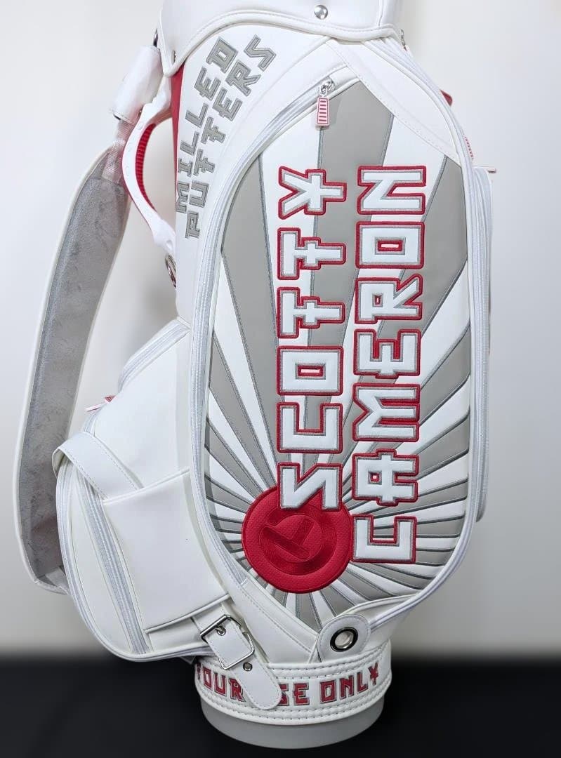 9.5型キャディバッグ カート型 ホワイト KABUKI シングルストラップ