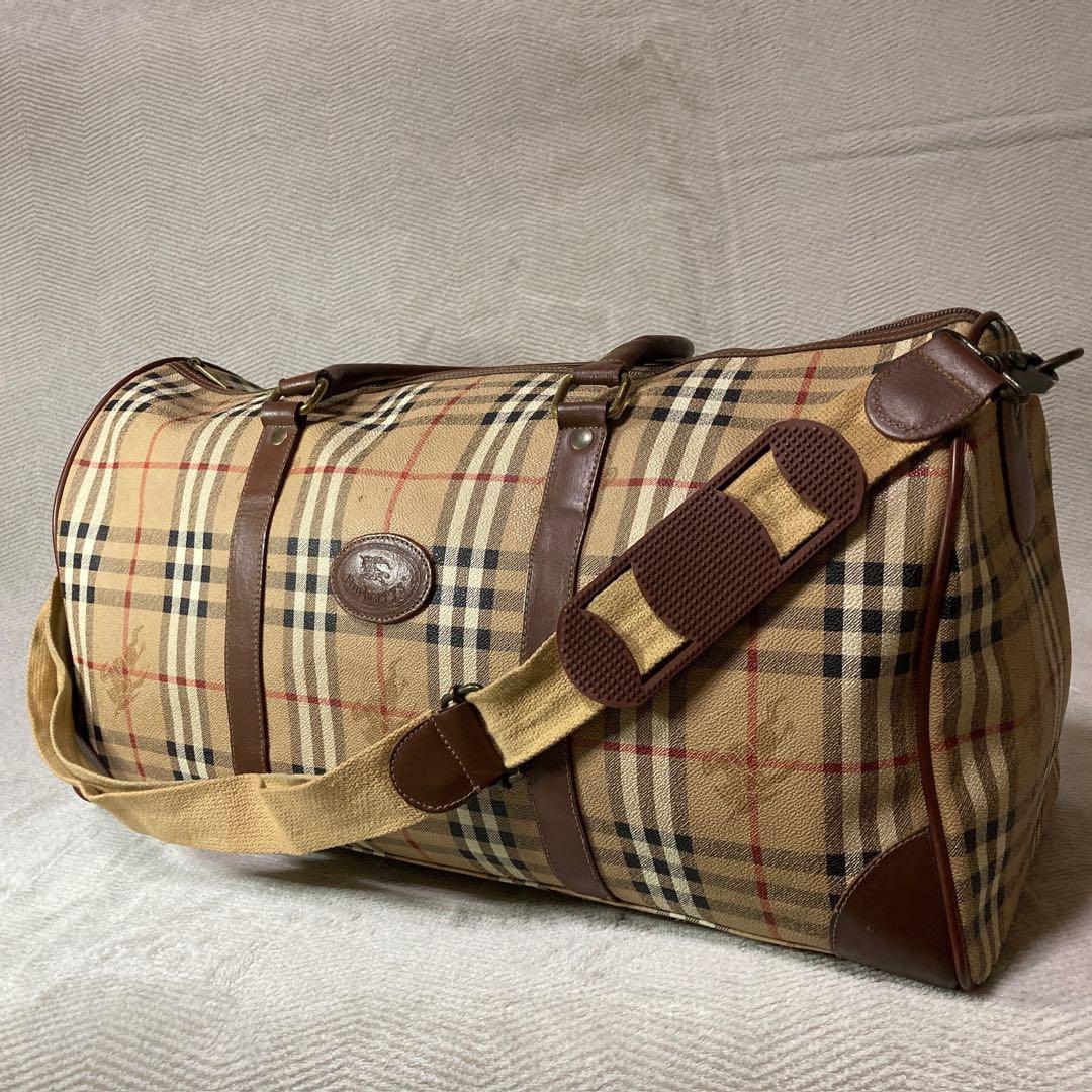 BURBERRY 2way ボストンバッグ ノバチェック シャドーホース｜美品