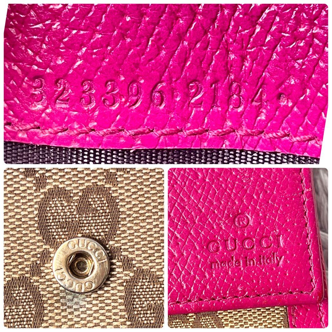 良品✨GUCCI GGキャンバス　長財布　インターロッキング　パープル