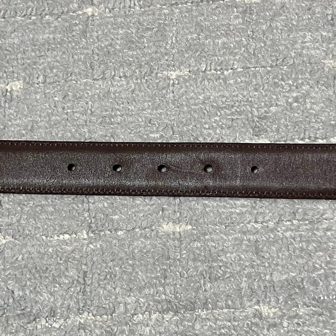 フェラガモ［ガンチーニ］ベルト　ゴールド金具　デカロゴ　レザー　レディース