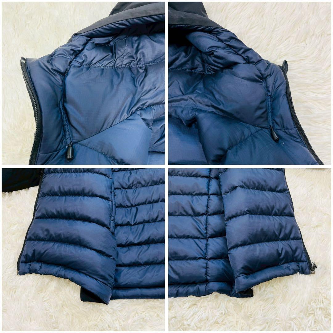 モンベル　コロラドパーカ　M　ブラック×ネイビー　リバーシブルスタッフバッグなし