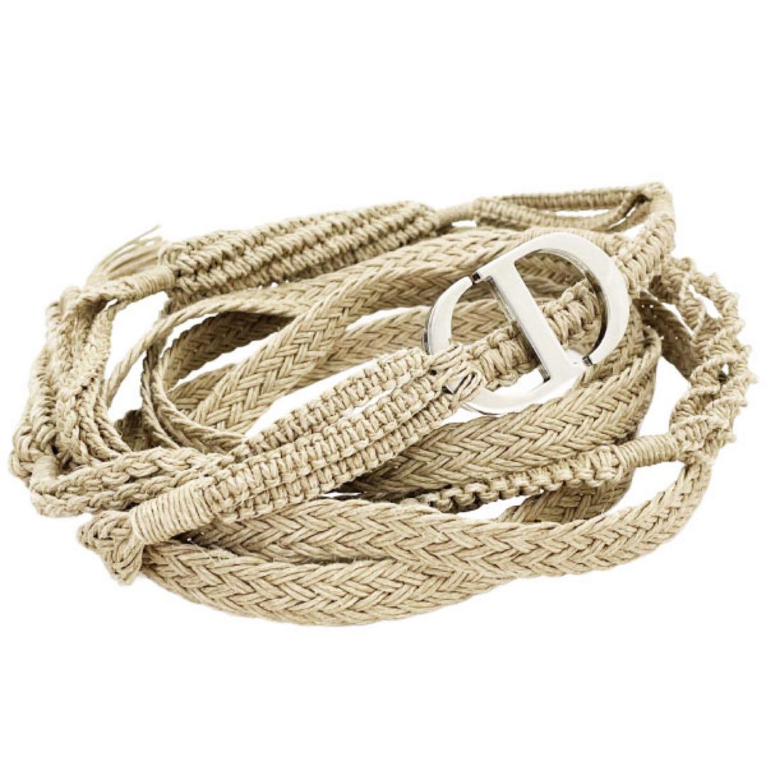 正規品 ディオール ベルト レディース 麻 【AKA15206】