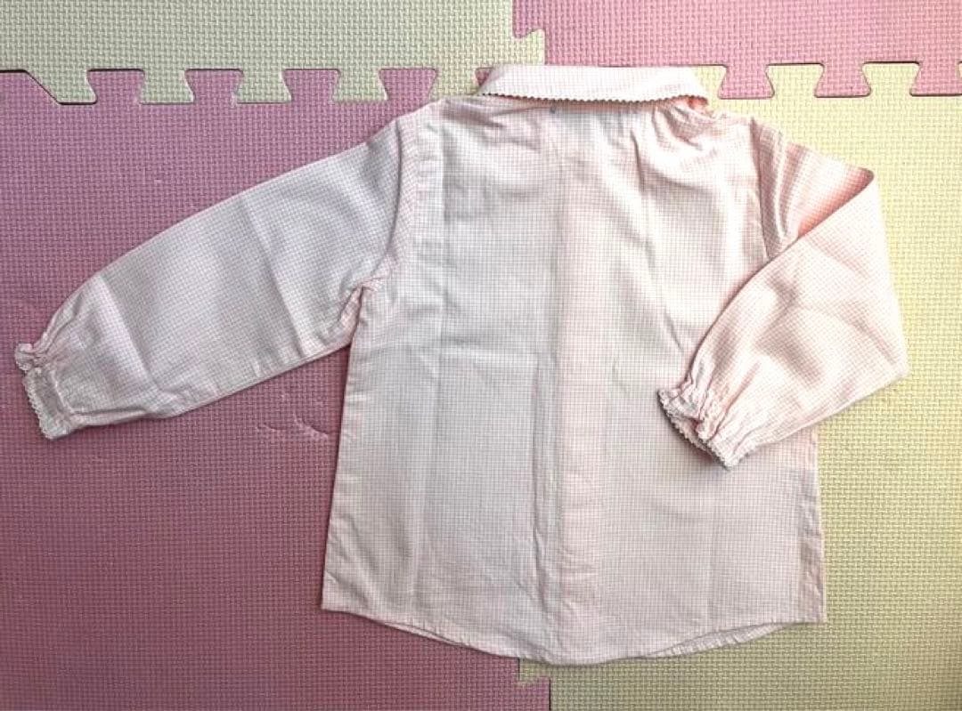 familiar ファミリア ブラウス 長袖 90 ピンク チェック 女の子 - メルカリ