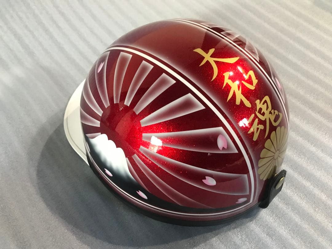 富士日章 コルク半 ヘルメット 旧車會 暴走族 三段シート ロケット