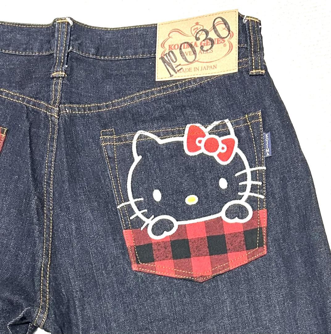 【濃紺美品】児島ジーンズ ハローキティ コラボ ジーンズ 36 Y2K
