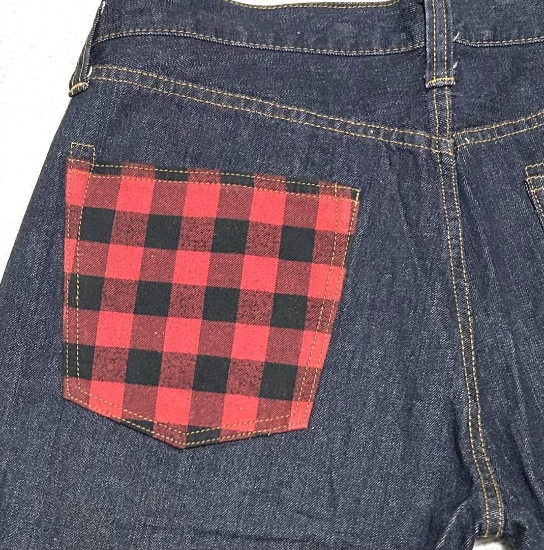【濃紺美品】児島ジーンズ ハローキティ コラボ ジーンズ 36 Y2K