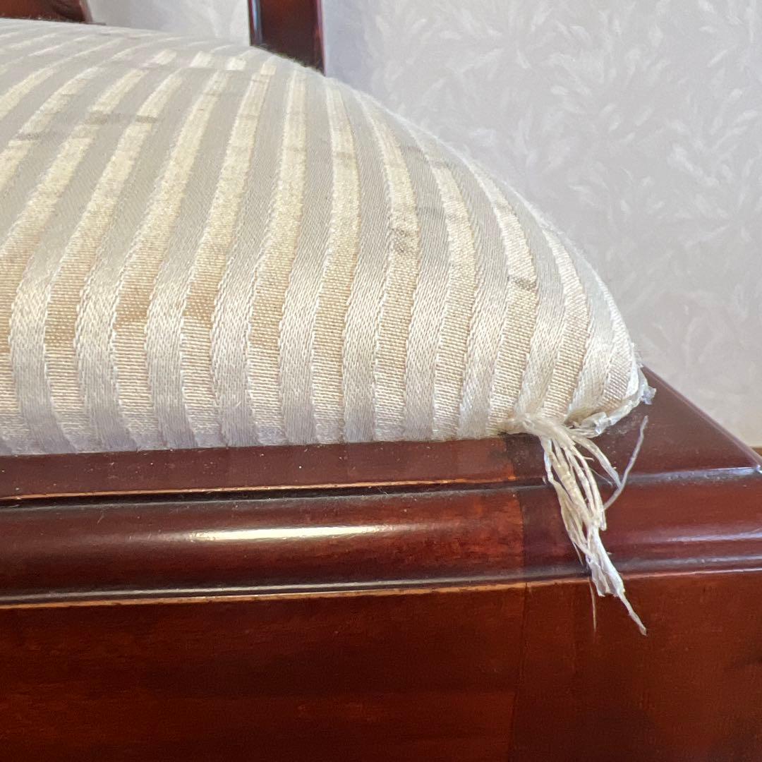 アンティーク クイーンアン様式 マホガニー材 ダイニングチェア 猫脚 ①