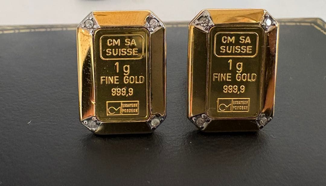 ヴィンテージカフス 金 1g × 2 FINE GOLD 999.9