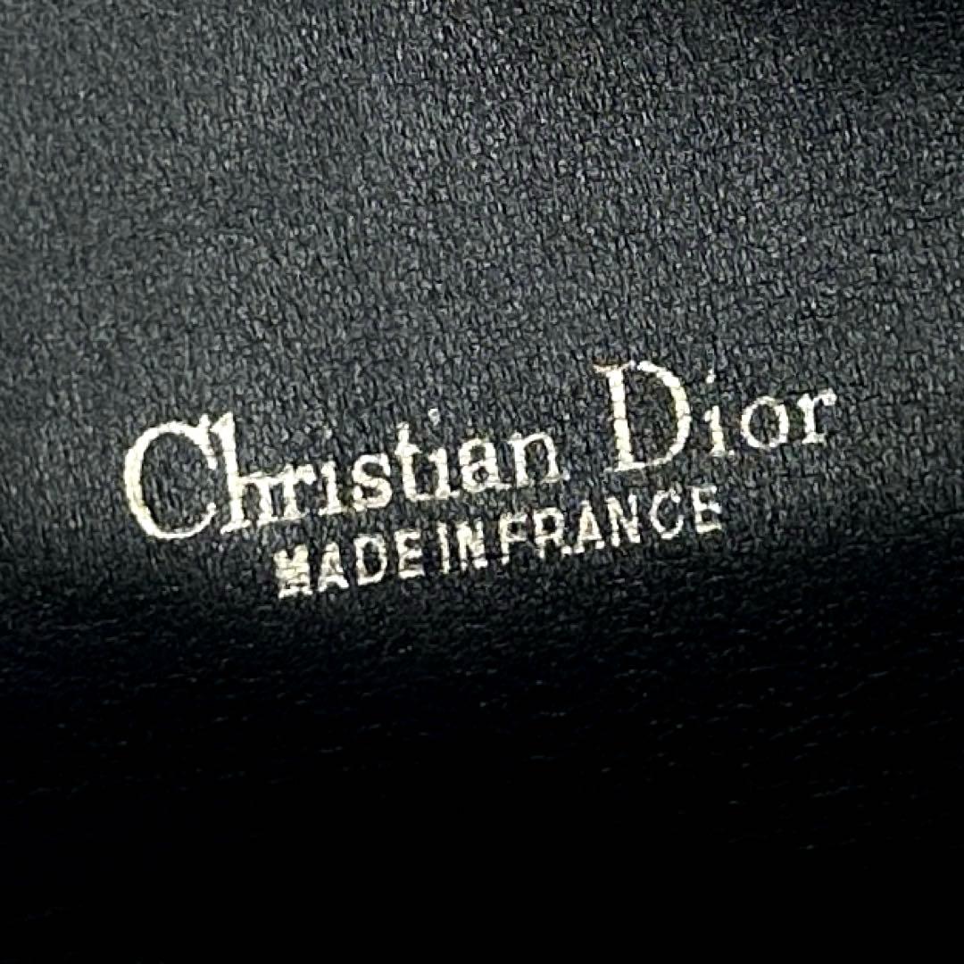 【美品】ディオール　ハンドバッグ　2way　トロッター　総柄　キャンバス　レザー