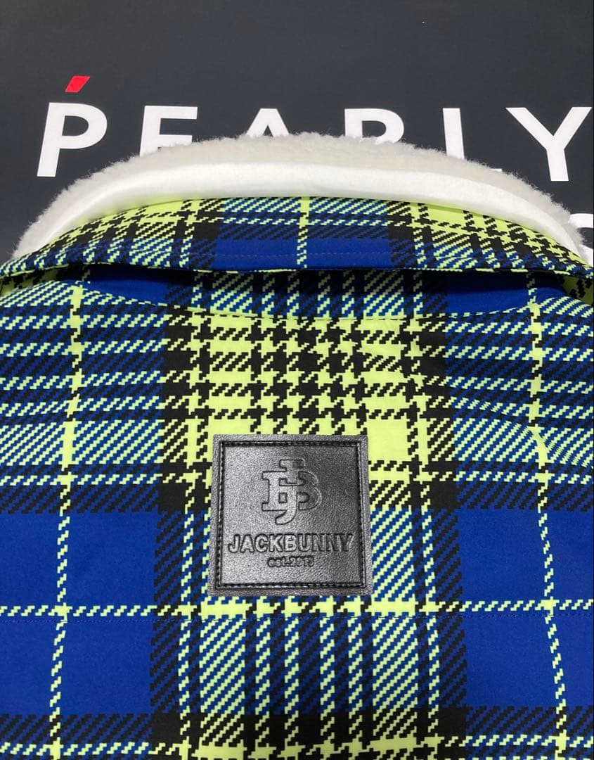 新品 ジャックバニー 2WAYストレッチタフタ ボア襟ブルゾン(6)LL/黄