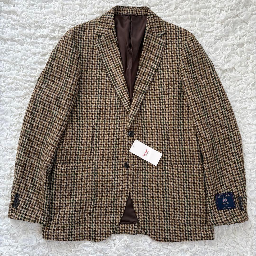 新品BEAMS HEART MOON社生地 ガンクラブチェックツイードジャケット