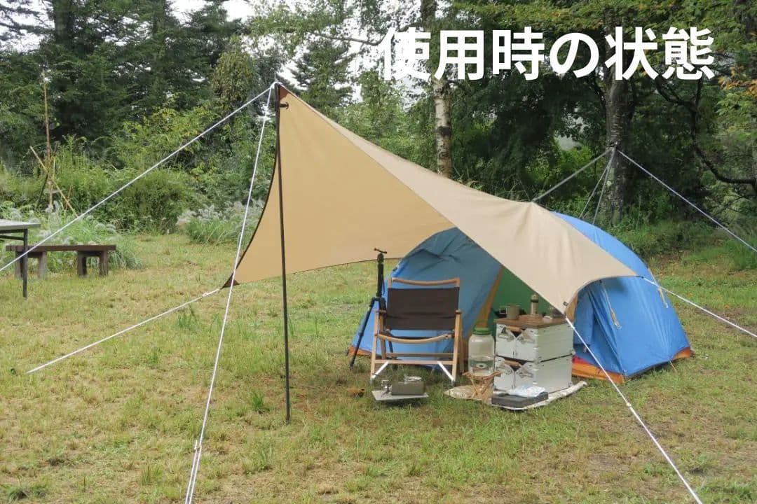 ogawaオガワシステムタープ3×3タープ＋キャプテンスタッグポール 2本セット