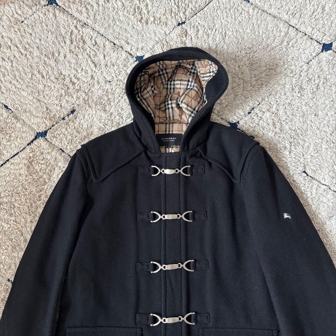 美品✨】バーバリーブラックレーベル ダッフルコート 刺繍 ウール
