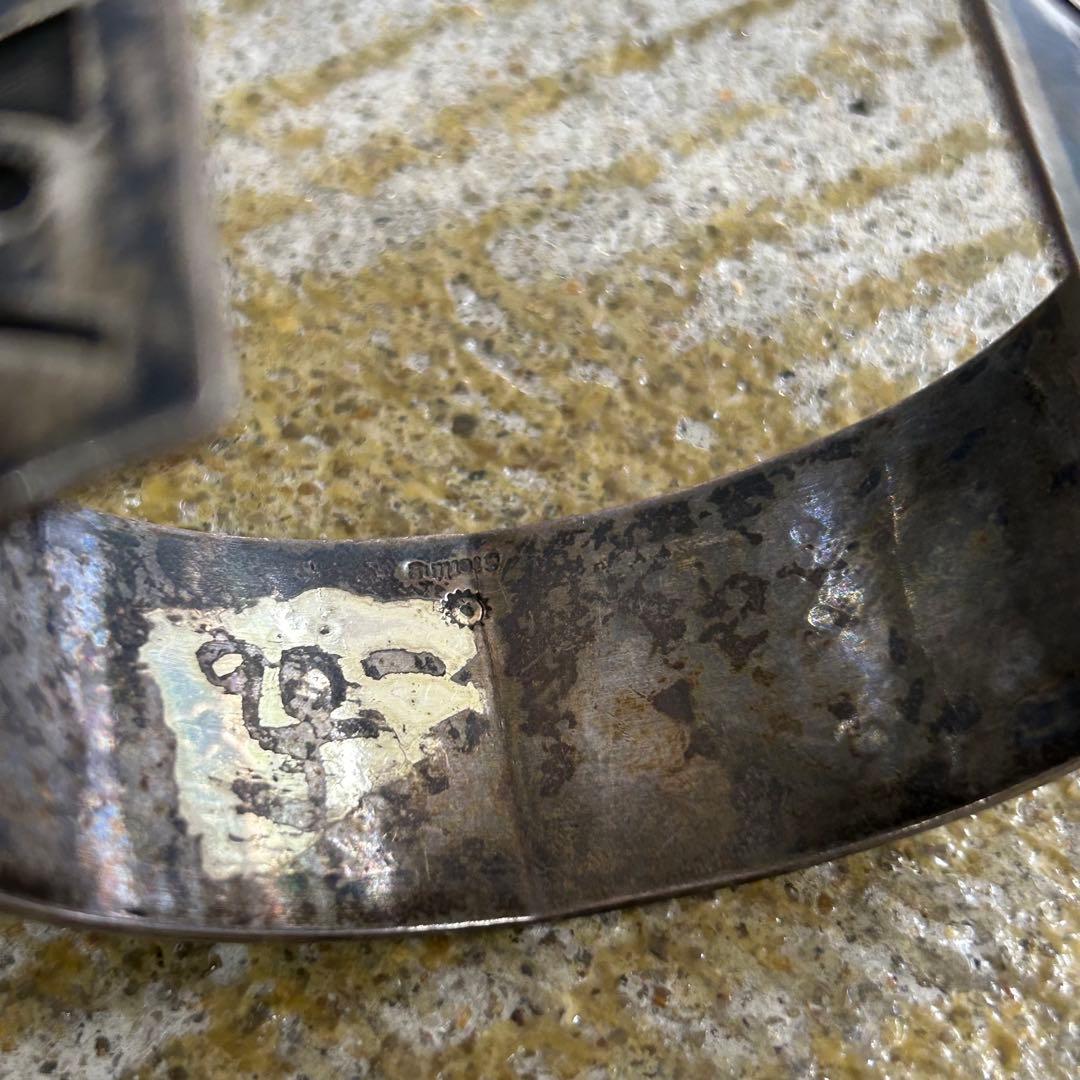 ホピ族　オールド　オーバーレイバングル　インディアンジュエリー