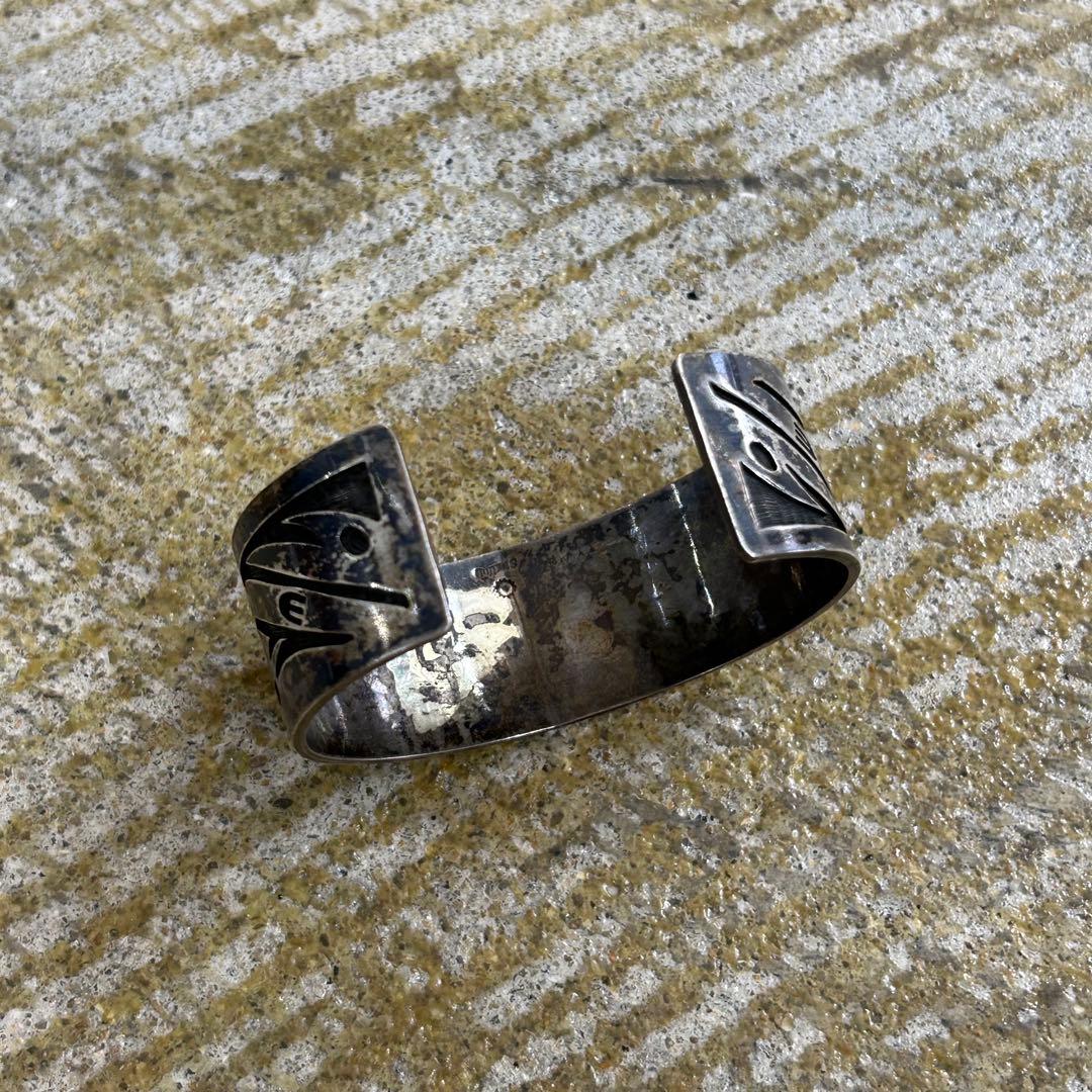 ホピ族　オールド　オーバーレイバングル　インディアンジュエリー