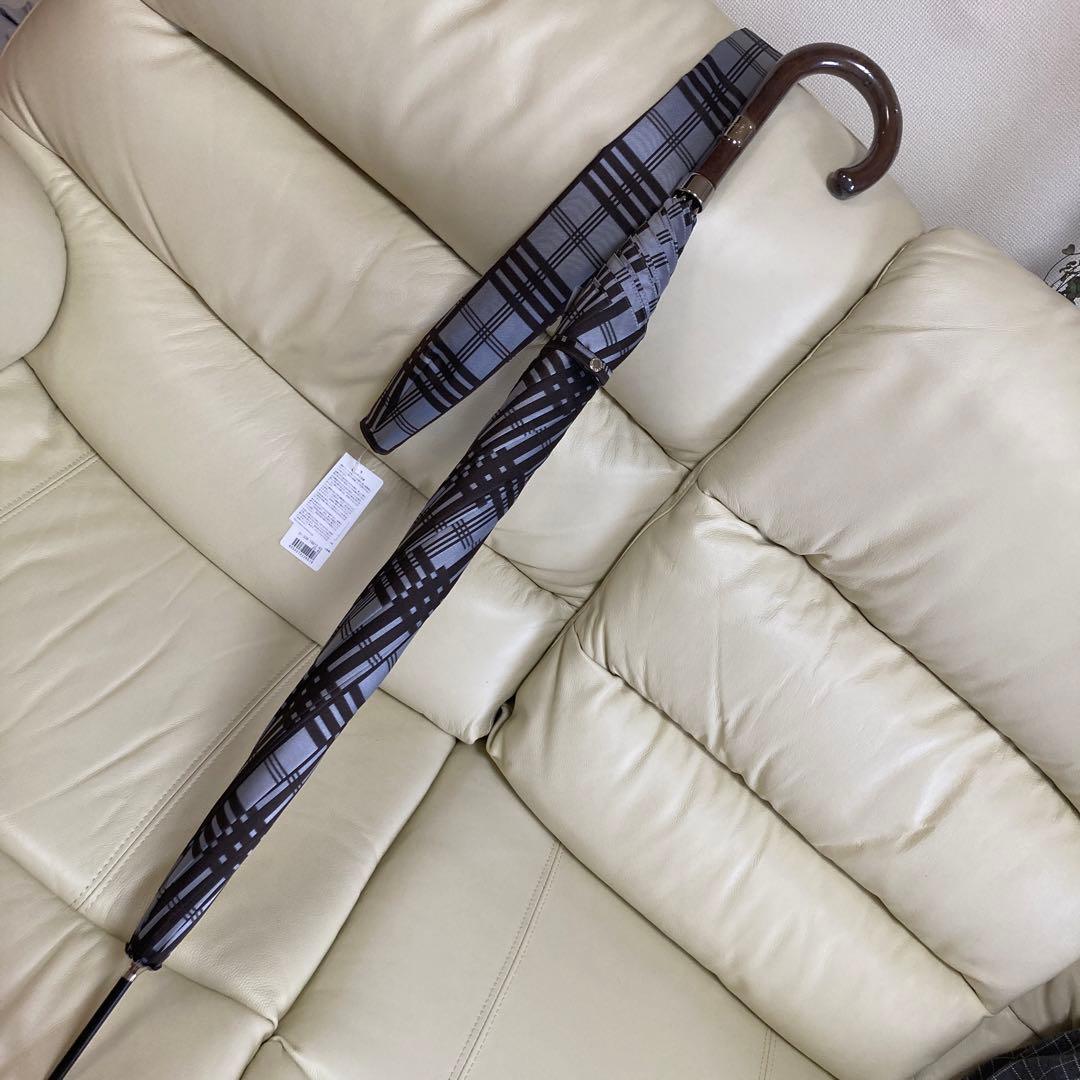 ✨新品未使用✨《マッキントッシュ　ロンドン》傘袋付長傘✨ブラウン系✨