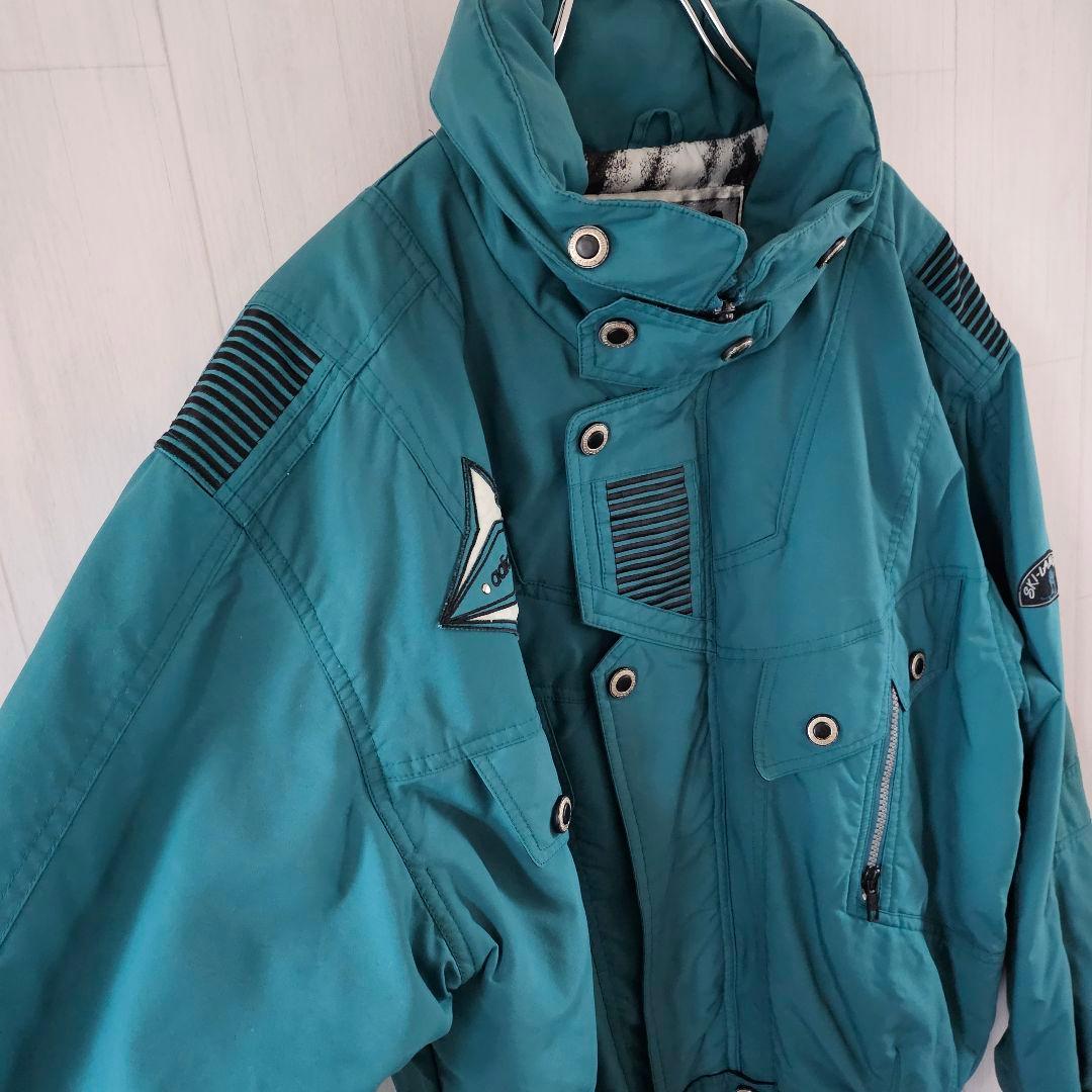 【超希少】アディダス スキーウェア ジャケット ヴィンテージ グリーン L