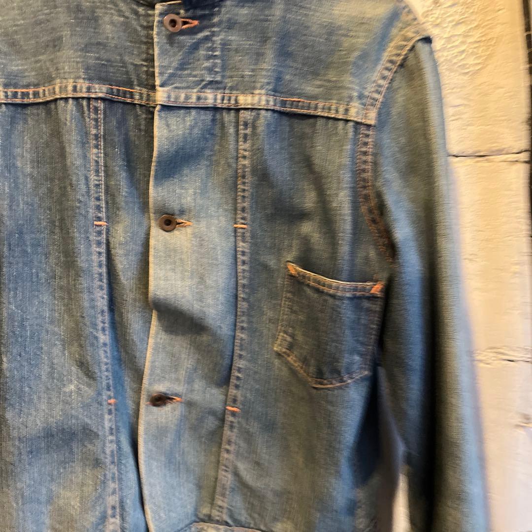 50's ショップブランド デニムジャケット1st型1ポケット