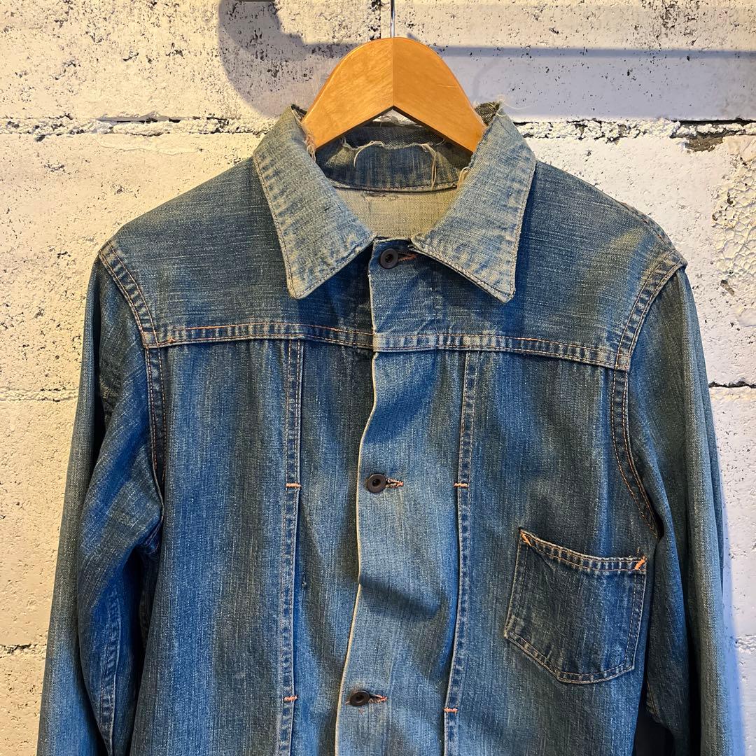 50's ショップブランド デニムジャケット1st型1ポケット
