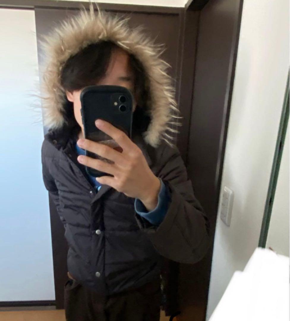 Y2K グランジ お兄系 ファー付き ダウンジャケット ギャル 短丈 Opium